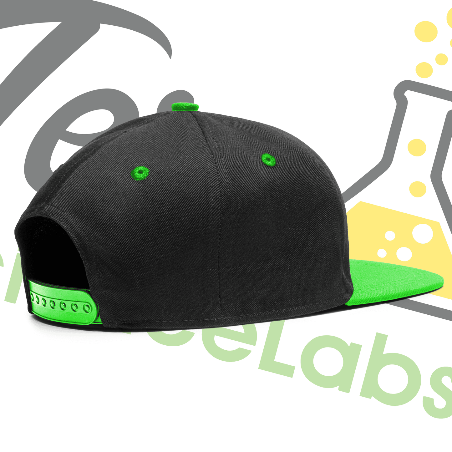 Terp Science Labs Snapback (Flat Brim) Black/Lime