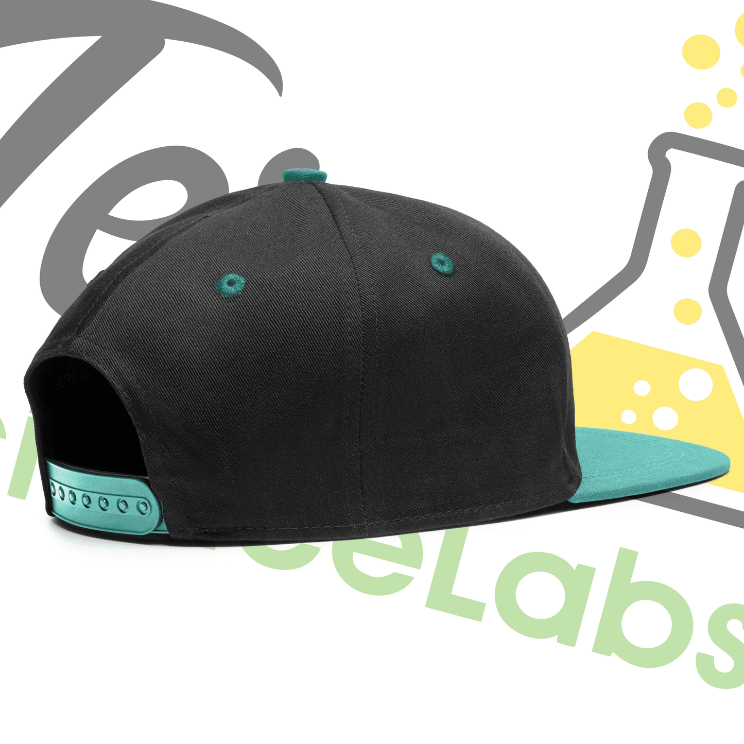 Terp Science Labs Snapback (Flat Brim) Black/Turquoise