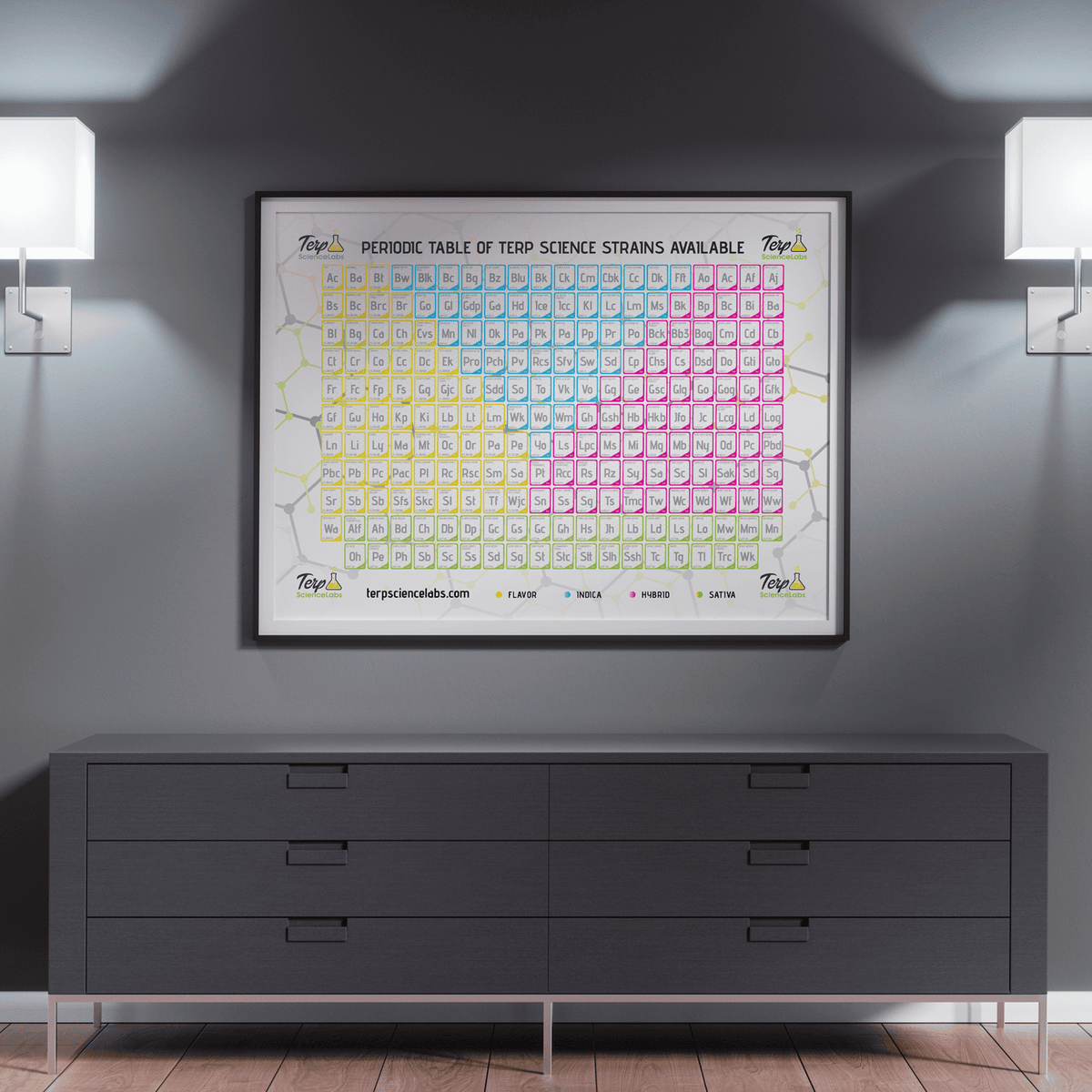 Periodic Table Of Terpenes (White) – Terp Science Labs