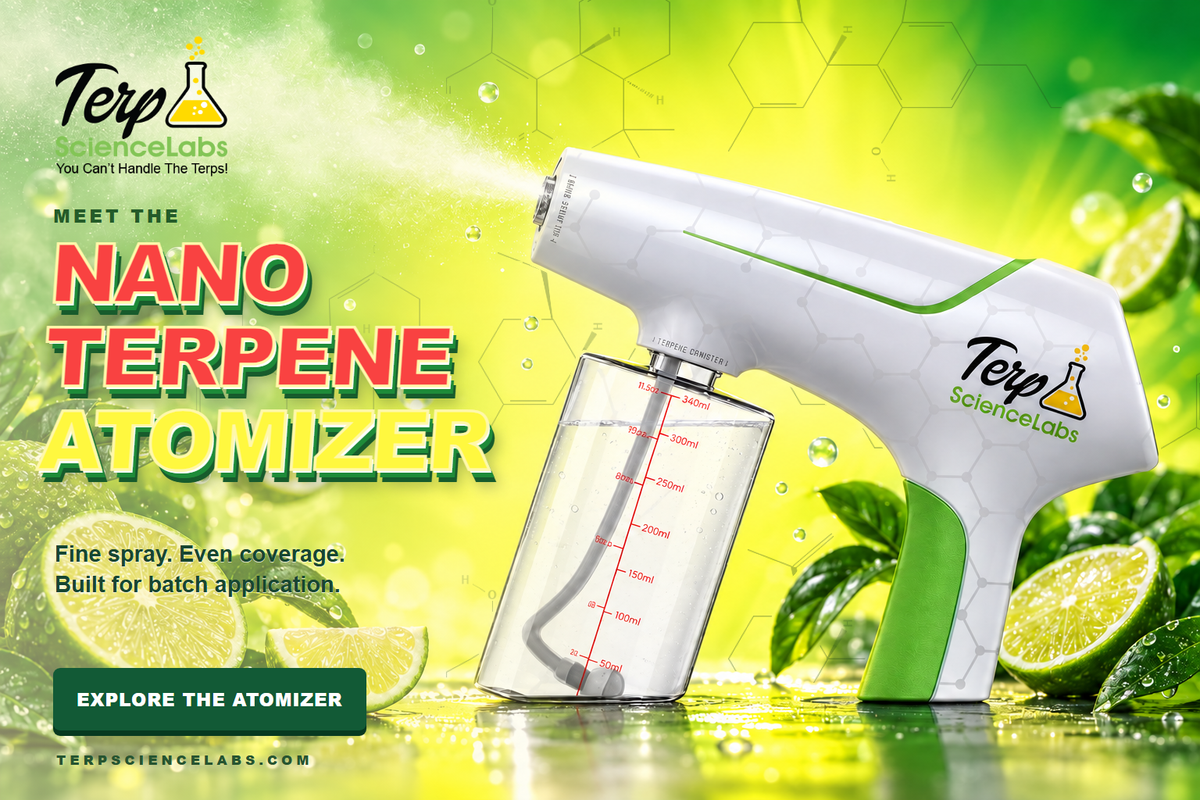 Nano Terpene Atomizer. Fine spray. Even coverage. Explore the atomizer.