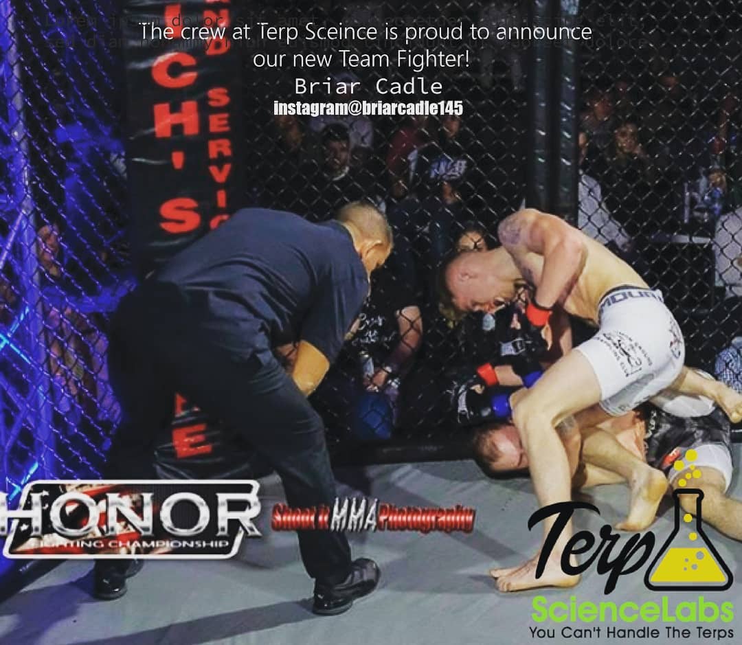 TSL welcome feature showing Briar Cadle competing in an MMA cage