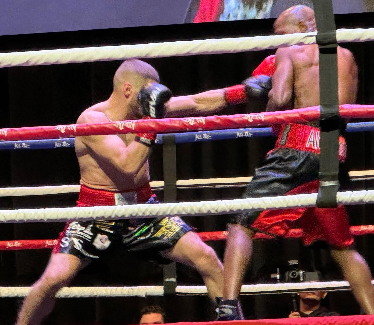 Petr Khamukov boxing in the ring in the TSL title-win feature